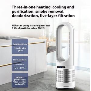Smart Home Digital Ar Condicionado Ventilador Elétrico Ultra-Leve Som Floor-Standing Dual-Purpose Cooling Heating LED Light Energia - Product Image 2