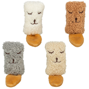 Juguete de Peluche para Perro con Forma de Cara Dormida, 17 cm, Varios Colores, Juguete Suave para Mascotas - Product Image 1