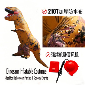 Costume Gonfiabile T-Rex per Adulti/Bambini, Stile Genitore-Figlio, <span class=keywords><strong>Personaggi</strong></span> dei Cartoni Animati per Halloween, Prodotto in Cina, Fornitura ODM - Product Image 3
