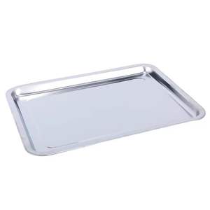 Bandeja de servicio de metal de lujo Chapado en oro Juego de bandejas y platos de frutas elegantes Bandeja de servicio redonda de acero inoxidable Bandeja de exhibición - Product Image 2