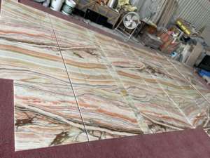 Moderno Natural Translúcido Retroiluminado Pulido Losa Grande Arco Iris Ámbar Onyx Onice Bella Rosa Van <span class=keywords><strong>Gogh</strong></span> para Hotel Interior - Product Image 3