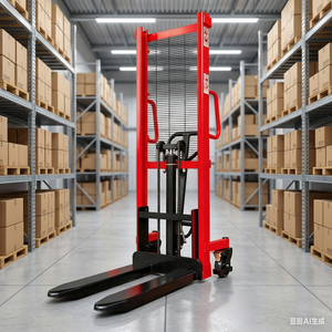 Gerbeur manuel hydraulique MLS avec hauteur de levage de 2 m, gerbeur à moyeu portatif pour la manutention en entrepôt, garantie 1 an - Product Image 4