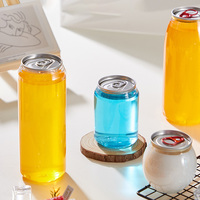 Boîtes en plastique jetables transparentes en PET de 350 ml avec couvercle en aluminium pour café, soda, jus, lait, thé, boissons