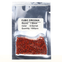 Starsgem Zircone cubique qualité VVS, pierres précieuses en vrac, taille brillant, tailles 0.8-2.9mm, couleurs blanc brillant/rose/violet, effet de couleur