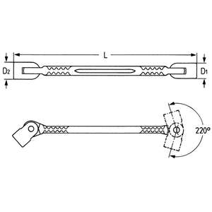 HEYCO 00493661982 Clés pivotantes à double extrémité, tailles AF - Product Image 2