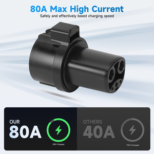 J1772 To Tesla Adapter <b>Kit</b> 80A Max For <b>Model</b> 3 Y S X Cybertruck Retrofit Upgrade Plastic Connector - Product Image 5