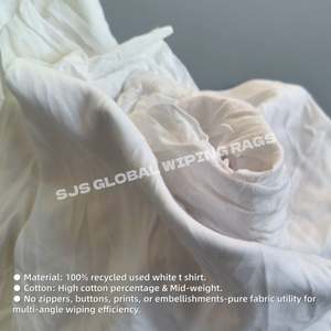 Chiffons en coton blanc 100 % pour usage industriel, chiffons en coton de 10 kg pour le nettoyage, lot de chiffons japonais - Product Image 4