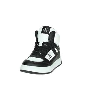 Calvin Klein Jeans Chaussures de basket-ball pour enfants, style montantes, blanc et noir - Product Image 6