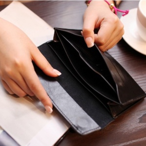 High Quality Genuine Leather Vintage <b>RFID</b> Open Closure Short Card Holder Men's <b>Wallet</b> with Polyester Lining - Product Image 3