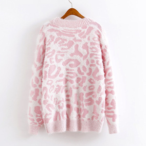 Maglione IWB017 personalizzato lavorato a maglia alla moda con bottoni larghi a maniche lunghe <span class=keywords><strong>Cardigan</strong></span> stile Jacquard <span class=keywords><strong>Cardigan</strong></span> <span class=keywords><strong>Beige</strong></span> - Product Image 2