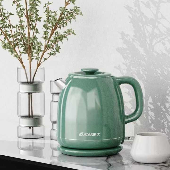 Yousdas 1800w highcapacity1.8L hot water kettle double layered retro