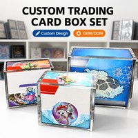 Boîtes de rangement personnalisées pour cartes à collectionner en gros avec présentoirs en acrylique, impression OEM ODM