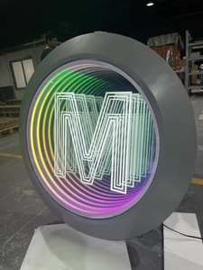LEDダンスフロアDISCOLIGHT新しいスタイルのインフィニティミラーネオンサイン3Dリアルなネオンライトサインカスタム広告明るい言葉LEDダンスフロア - Product Image 2