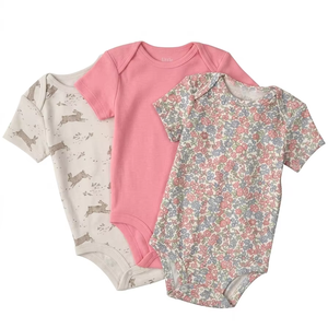 Bulala Little Planet by Carters - Body de manga corta para niña, hecho de algodón orgánico, lavable a máquina, importado, estampado floral de primavera, 12 meses - Product Image 1