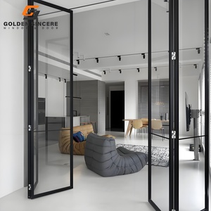 ประตูกระจกพับอลูมิเนียมพับได้ประตูกระจกพับได้สำหรับใช้ในบ้าน - Product Image 2