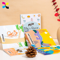 Livre ABC en carton ondulé pour enfants, apprentissage des lettres et des mots en anglais pour les filles et les garçons de 3 ans, couverture rigide