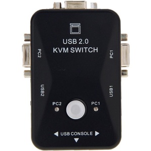 KVM <b>Switch</b> 2 Port <b>USB</b> 2.0 VGA <b>USB</b> Console PC1 PC2 Dual Computer Sharing - Product Image 4