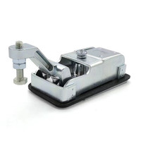 Loquet à compression en alliage de zinc et acier inoxydable poli, poignée de verrouillage à poussoir pour panneau, idéal pour camions industriels, camping-cars, remorques et fours – Installation facile
