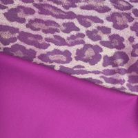 Tissu satiné SD Twist 100% polyester SS24 50D*70D, imprimé léopard tendance, texture dorée estampée, motif tissé, vêtements de mode