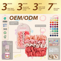 Mini chouchou 100% soie de mûrier, petit élastique pour cheveux, accessoires capillaires en soie pour le soin des cheveux, vente en gros