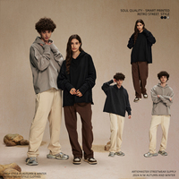 Sweat à capuche pour homme de haute qualité, style américain, à manches ouvertes, avec motif de destruction circulaire, surpiqûres superposées, pour l'automne