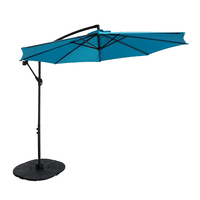 Banane d'extérieur bleue de 3m, 8 plis, couverture de remplacement, parapluie patio, 300cm