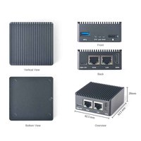 NanoPi R3S LTS Mini routeur souple avec boîtier en métal CNC, Rockchip RK3566, boîte Android, double port réseau, carte démon