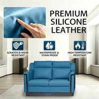 Fauteuil S9 de luxe surélevé grand format, 2 places, base robuste, cuir silicone imperméable, mousse haute densité, usage commercial, écologique