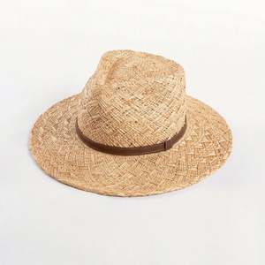 Chapeau de paille Panama Bao fait main, mode printemps-été, avec ruban décoratif, pour l'extérieur, protection solaire jazz - Product Image 1