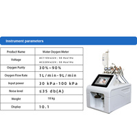 Machine de beauté 9 en 1 à oxygène et diamant pour dermabrasion, aspiration, élimination des points noirs, jet peel, hydrogène et hydrodermabrasion
