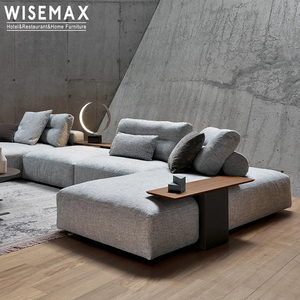 MUEBLES WISEMAX Sofá de Estilo Industrial Minimalista Italiano para Penthouse, Sofá de Madera Maciza para Villa - Product Image 2