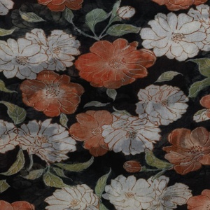 Tissu en Chiffon 100% Polyester Froissé, Doux, Respirant, Imprimé Floral, Semi-Transparent, Scintillant, Léger <span class=keywords><strong>pour</strong></span> Robes et Blouses de Filles - Product Image 3