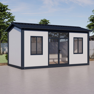 Maison conteneur modulaire préfabriquée détachable de 20 pieds avec toit en pente, mini-maison, salle de bain complète, toilettes, garage, appartement, café, dortoir pour travailleurs - Product Image 6