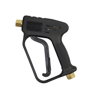 Pistolet court <span class=keywords><strong>pour</strong></span> nettoyeur haute pression 4000 PSI/10.5 GPM Pistolet pulvérisateur <span class=keywords><strong>pour</strong></span> nettoyeur haute puissance avec embouts de buse en <span class=keywords><strong>caoutchouc</strong></span> Pistolet <span class=keywords><strong>pour</strong></span> nettoyeur de voiture à connexion rapide - Product Image 1