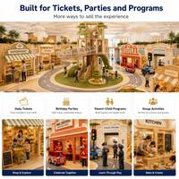 Parque Infantil Interior Modular para Supermercados, Estanterías para Productos, Pasillos, Certificación CE, Operadores FEC