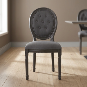 Chaises de salle à manger contemporaines en bois de chêne massif faites à la main, écologiques, avec pieds tournés et revêtement en velours doré, prix de gros - Product Image 5