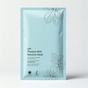 Bolsa de embalaje de cosméticos PE de grado alimenticio con impresión digital de logotipo personalizado, bolsa con 3 sellos laterales para mascarillas y goma de mascar, sellado térmico - Product Image 2