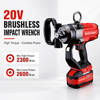 Obeng Impack Tanpa Kabel 20V Brushless 2300Nm Torsi Maksimal 3/4 Inch untuk Baja Struktural (Grosir)