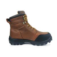 Chaussure de sécurité industrielle pour hommes, en cuir de vache, bout en acier, protection ESD Construction, bottes de travail