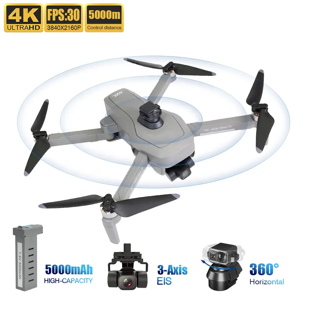 Custom Logo 193 Max 2 VS SG906 Max 2 4K Ultra Camera 3 Axis Gimbal EIS Long Distance 5KM GPS Drone With Dual Batteries