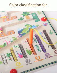 COMMIKI penna di scena di educazione precoce gioco del labirinto giocattolo magnetico in legno gioco di classificazione a colori magnetico per bambini