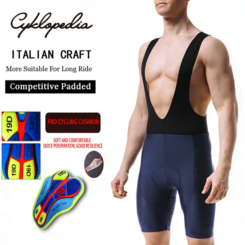 [19D Cushion] Short à bretelles noir marine