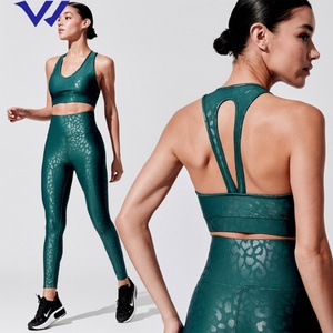 Ensemble de leggings brillants à imprimé léopard pour femmes, vêtements de sport, tenue de course, yoga, fitness, 2022 - Product Image 1