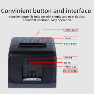 WH-P12 80 mét Máy tính để bàn POS Máy in hóa đơn nhiệt với nối tiếp/USB/LAN/BT giao diện - Product Image 4