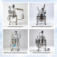 LABOAO Réacteur de laboratoire en acier inoxydable à double enveloppe de 2L, cuve de réaction chimique agitée