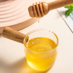 Agitador de mel de bambu, bastão de agitador de mel, jarra de mel, dispensador de bico de mel, vara de mel