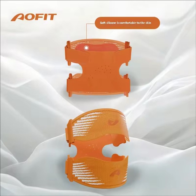 Reflective Design Shock-Absorbing Silicone Strip Breathable X-shaped Adjustable Dual Patellar Tendon Knee Strap