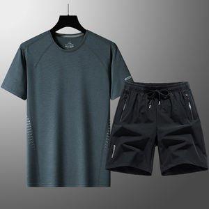 Camiseta de Verano Nueva de Seda Helada de Manga Corta para Hombre, Elástica y Transpirable, Cuello Ajustado, Tallas Grandes, ¡Venta Caliente! - Product Image 2