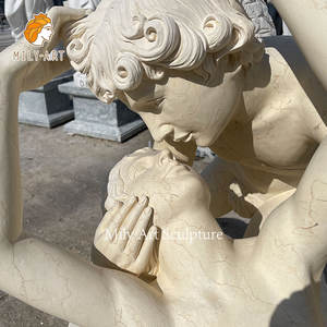 Psiche classiche di roma antica a grandezza naturale ravvivate dalla scultura in marmo bianco della statua del bacio di cupido - Product Image 5