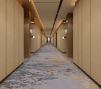 Tapis imprimés commerciaux Broadloom mur à mur tufté tapis d'hôtel violet imprimé en nylon de 10mm d'épaisseur